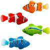 Funmo di 4 pesci elettronici Robo Fish, pesci elettrici con pesci galleggianti, giocattolo elettrico per vasca da bagno, giocattolo da piscina per bambini, C