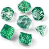 QUTHZZHY Set di 7 dadi poliedrici per DND, set di dadi per MTG | Set di dadi per Dungeon and Dragons, D20, D12, D10, D8, D6, D4