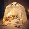 Shulltji Tenda per bambini, per interni, 150 x 100 x 150 cm, con catena luminosa, decorazione per bambini a partire dai 3 anni, tenda per bambini, tipi, casetta per bambini, per interni, principessa, letto per