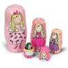 HYCLES Matrioska russa per bambini 5 pezzi - animali cani matrioska giocattolo Nesting Dolls Marchio di Matrioska Bambola Matrioska Russa Giocattolo Regalo e Giocattolo angelo