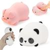 Henjunu 2 Pezzi Fufu Squishy, Maiale Squeeze Giocattoli | Giocattoli Antistress di Panda, Squeeze Ball, Regali Antistress per Bambini e Adulti