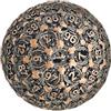 Generico Dadi D100 in metallo 50mm Dadi poliedrici a una faccia D100 per D & D Board Dadi da gioco del drago volante gigante accessoris per dadi Gioco di ruolo DandD Set di dadi