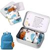 TOYMIS Mini Orsetto di Peluche Set, Adorabili Mini Orsetto di Peluche Piccolo con Biglietto Motivazionale Coperta per Dormire e Ferro Scatola per Gli Amici Incoraggiamento Regalo e Feste Bomboniera