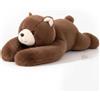 Tikwisdom Peluche pesanti per bambini e adulti - Orso panda teddy, dinosauro, pigrizia, panda rosso, orso bruno, koala, giocattolo riempito, cuscino abbraccio per sollievo dall'ansia 30 cm (orso bruno)