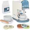 medoga Accessori da cucina per bambini, in legno, macchina per caffè espresso, giocattolo per bambini, set da cucina per ragazze e ragazzi