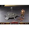 Marvel action figure Marvel IRON MAN Mark XLII MK42 & Light-Up BASE luci LED ZD Toys