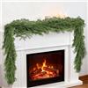 Gobesty Ghirlanda di pini Norfolk, 1,8 m/2,7 m Ghirlanda artificiale di abete, ghirlanda artificiale di Norfolk Pine, ghirlanda natalizia per Natale, parete, scala, esterni, decorazione per la casa (Verde