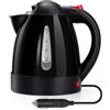 Piashow Bollitore per auto, 1 l, beige, 150 W, 12 V, portatile, con spegnimento automatico, per campeggio, camion, viaggi (nero)