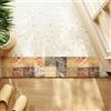 QHanky Tappeto Bagno 25x100cm,Tappetino da Bagno in Diatomite,Tappeto Doccia Antiscivolo,Tappeto Cucina Super Assorbente,Asciugatura Rapida Tappetino,per Cucina,Soggiorno (Multicolore E)
