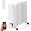 Jaxguom Radiatore ad olio 2500 watt, radiatore a risparmio energetico, con 11 nervature, 3 livelli di riscaldamento, termostato, app e telecomando WiFi, display digitale, radiatore, riscaldamento
