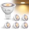 Bonlux Lampadina GU 5.3 LED 12V, Faretti LED MR16 12V GU5.3 Luce Ambrata 2200K 5W Riflettore Faretto Spot Lampadine LED Equivalente a 50W 60W, 38°Angolo del Fascio, Non Dimmerabile, 6 Pezzi