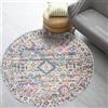 Mazovia Tappeto Soggiorno Ø200cm Rotondo Antracite Grigio Orientale Boho | Tappeto per Camera da Letto Ufficio Sala da Pranzo Morbido Facile da Pulire Resistente Ai Detergenti Pelo Corto Sintetico