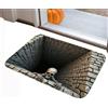 Generico Tappeto Illusione Tappeto Decorativo Rettangolare con Effetto Visivo 3D a | Tappeto Antiscivolo Per Halloween per Casa, Soggiorno, Vacanze, Bagno, Vasca da Bagno e Ingresso