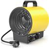 DAHTEC 2000 W Termoventilatore Industriale Stufetta Elettrica Portatile | Riscaldatore Elettrico con Termostato & Ventilazione, Protezione da Surriscaldamento - Officina e Garage (Giallo)