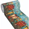 emmevi Tappeto Cucina Natale Pvc Alta Risoluzione Antimacchia Antiscivolo Passatoia Natalizia 51x80 Dis_G