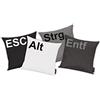 Shirtinstyle Copri cuscino Set 4 Pezzi per Selezionati! Cuscino divano Motivo ESC, VECCHIO, CTRL e ELIMINA - grigio, 40x40cm