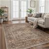 GENIMO Tappeto Persiano Vintage Classico Marrone Terra 160 x 230 cm | Antiscivolo e Lavabile in Lavatrice, Pelo Corto Morbido per Soggiorno, Camera da letto, Cucina, Ingresso e Ufficio