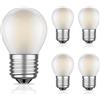 ledscom.de 5x lampadina LED E27, G45, bianco caldo (2700 K), 4 W, 477lm, smerigliata
