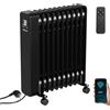 Daromigo Radiatore ad olio 2500 W, riscaldamento elettrico a risparmio energetico, con 11 nervature, 3 livelli di riscaldamento, termostato, app e telecomando, display digitale, riscaldamento