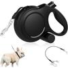 GOMETY Guinzaglio per Cani Allungabile 8 m, Guinzaglio Retrattile per Cani 15-50 kg con Cavo in Acciaio Anti Morso, 360° Anti Groviglio, Porta Sacchetti Igienici, per Passeggio, Addestramento e Outdoor Nero