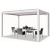 TOOLPORT PRIMEYARD Pergola 3x4 m, pali in alluminio, tetto in alluminio, bianco | Pergola bioclimatica con lamelle orientabili - tetto a doghe e struttura in alluminio - sistema di drenaggio dell'acqua