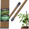 STREND PRO Tutori da Giardino 120 cm, Set da 25 | Ø 11 mm, Acciaio Rivestito in Plastica, Marrone | Per Pomodori e Fagioli