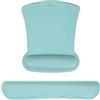 MOSISO Poggiapolsi Supporto per Mouse Tampone&Tastiera Ergonomico Mousepad | Antiscivolo Base Casa/Ufficio Pain Sollievo&Facile Typing Cuscino con Neoprene Tissue&Alzato Memoria Foam,Acquamarina