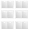 HLIWS 12 Pezzi Trasparente Autoadesivo Supporto,per supermercati-12,1x8,2cm | PVC,con adesivo sul retro,trasparente,impermeabile,utilizzabile come porta biglietti da visita,etichette per scaffali