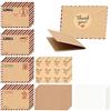 HOSTK 128 pezzi Buste da Mini Kraft, carte regalo carine vintage con adesivi, cartoline di invito per feste di compleanno, biglietti d'auguri (busta 40 + 40 carte + 48 adesivi)