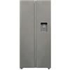 PKM SBS436NFWDIX - Frigorifero Side by Side Inox 450 L/2 ante con erogatore d'acqua/180 litri, congelatore a 4 stelle, antigelo, 41 dB