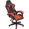 Racingreat Sedia Gaming con Cuscino Riscaldante, Sedie da Gioco Ergonomiche con Cuscino e Supporto Lombare, Sedia da Computer Regolabile in Altezza per Adulti (con cuscino riscaldato, Rosso)