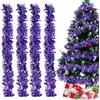 Bluelves Ghirlanda Albero di Natale, 4PCS Festoni Natalizi, 2M Festoni Albero di Natale, Ghirlanda Orpelli Natalizia, Ghirlanda Natalizia per Albero Natalizie Decorazioni Casa Interno Esterni (Viola)
