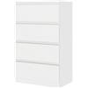 Songvas Cassettiera con 4 Cassetti, Larghezza 60 cm, Mobili Camera da Letto Bianco, per Camera da Letto, Soggiorno, Ufficio e Ingresso, 60x40x98 cm (L x P x A)