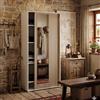 Linea Azzurra Armadio Ante Scorrevoli in Legno Nobilitato Melaminico con Specchio, Ripiani e Porta Scarpe 212x90x43cm per Camera da Letto, Ingresso, Soggiorno Made in Italy