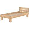 Erst-Holz®Moderno letto largo una piazza/futon 100x200 in Faggio laccato con doghe rigide 60.80-10