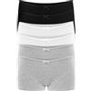 Allxwek 3901 - Boxer da Donna in Cotone, Elasticizzati, con Fiocco, Confezione da 3/6 Pezzi