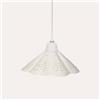 KeyHome Store Lampadario Traforato con Treccia in Ceramica Bianca Ø. 38cm