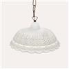 KeyHome Store Lampadario a Sospensione a Cupola Smerlata in Ceramica D.32 cm