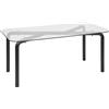 Atmosphera Tavolo da Pranzo Hecate cm.180x90 in Vetro e Metallo colore Nero