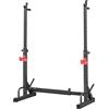 VEVOR Stazione di Forza Sportiva con Altezza e Larghezza Regolabili, Attrezzatura per Allenamento della Forza da 250 kg con Supporti per Bilanciere e Ganci a J per Distensioni su Panca