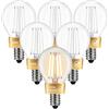 LVWIT Lampadina LED E14 P45,Filamento Bianco,4W Equivalenti a 40W, 470LM, Luce Bianca Calda 2700K, Non Dimmerabile, Alto CRI≥80, Confezione da 6