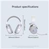 StarTech AHM10 MAX - Cuffie da gaming wireless - Bluetooth - Cancellazione del rumore tramite intelligenza artificiale - Audio surround virtuale 7.1 - Illuminazione RGB - Microfono - Bianco