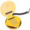 Merkloos Telefono a disco, telefono fisso con filo, giallo, per uso domestico