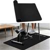 Merkloos Tappetino per esercizi, 60x40 cm, antiscivolo, 3 mm, tappetino isolante per cyclette e altri attrezzi da palestra domestici