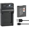 DSTE DMW-BCM13 Batteria + Caricabatteria Compatible per Panasonic Lumix DMC-TS5 DMC-TZ40 DMC-ZS30 DMC-ZS35