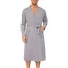 Sopesil Accappatoio Uomo Waffle con Cintura e Tasche Vestaglia Morbida e Leggera per Sauna e Piscina S-3XL