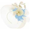 Caprilite Fucsia rosa caldo piuma fiore fascinator cappello velo rete fascia clip Ascot Derby gare matrimonio