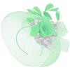 Caprilite Fucsia rosa caldo piuma fiore fascinator cappello velo rete fascia clip Ascot Derby gare matrimonio