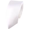 TigerTie Cravatta sottile in seta satinata, in diversi colori, tinta unita, 100% seta, larghezza 6 cm