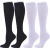 Zingso Calze a compressione per donne e uomini, 2/3/4/6 paia da 20-25 mmHg, calze a compressione per sport, atletica, edema, diabetici, vene varicose, viaggi, gravidanza, allattamento